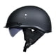 thumbnail image 1 of Medio casco de motocicleta Aprobado por DOT Bicicleta Cruiser Helicóptero Negro mate, 1 of 7