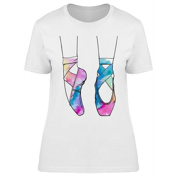 Ballerina's Feet In Ballet Shoes T-Shirt Women -Image by Shutterstock, Female x-Large