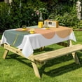 thumbnail image 6 of Duangreer Boho Style Rectangle Tablecloth, Abstract Geometric Lines Print, Waterproof Wrinkle Resistant, 52 x 70 Inch, Washable Table Cover for Restaurant Picnic Indoor Outdoor, 6 of 6