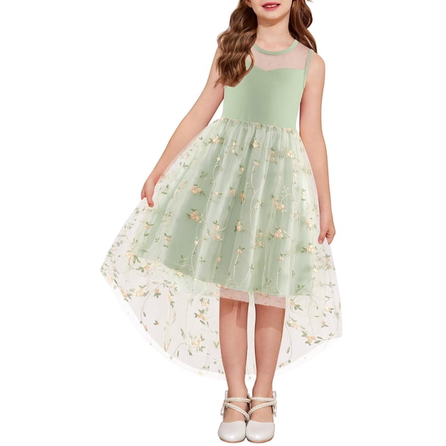 Vestido de verano Arshiner para niñas con estampado floral