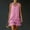 Pink, variant on Women Summer Tank Dress V Neck Sleeveless Tiered Ruffle Loose Fit Casual Basic Going Out Mini Dress