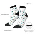 thumbnail image 4 of Uemuo Cartoon House Car Printed Crew Socks, Moisture-Wicking Socks, Athletic Socks for Men Breathable Cushion Socks Casual Sport Socks for Running Traveling, 4 of 6