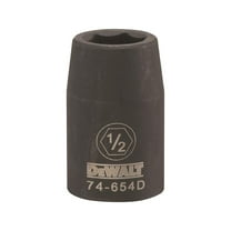 DeWALT DWMT74654OSP Impact Socket 1/2 in Drive 1/2 in Socket 6-Point Black Oxide