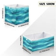 thumbnail image 2 of Cabinet Storage Basket 15.75x10.63x6.96 Inches Storage Box Foldable, Storable and Easy to Assemble ，Open Home Storage Bins ，Closet Storage Bins Beautiful Green Sea, 2 of 8
