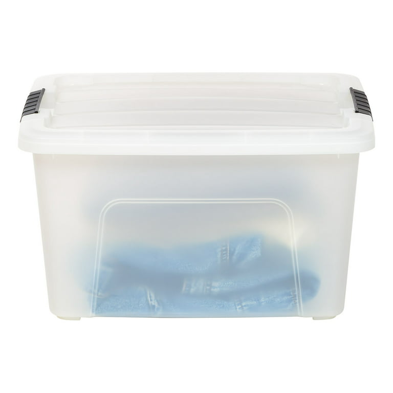Iris Usa 6 Pack 32qt Clear View Plastic Storage Bin With Lid And Secure  Latching Buckles : Target
