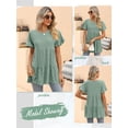 thumbnail image 6 of ZXSXSY Women Crochet Hollow Out Crew Neck Ruffled Short Sleeve Tiered Babydoll Blouse Shirt, 6 of 6