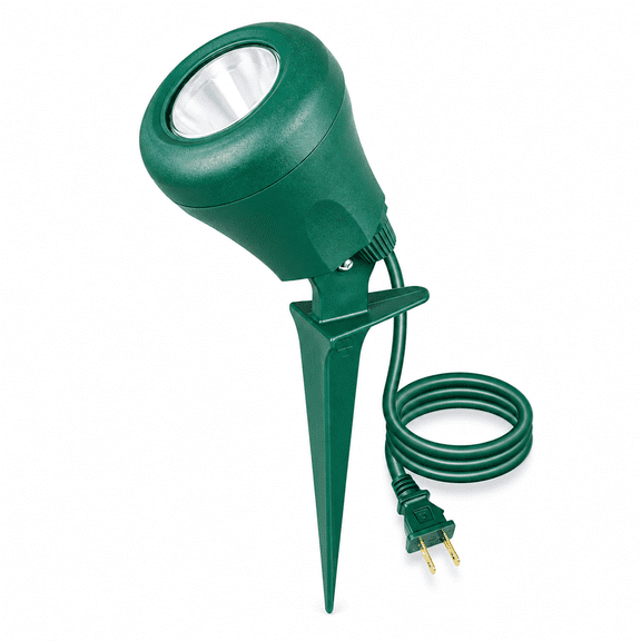 OSKOS LED Christmas Spotlight, Outdoor Waterproof Floodlight, with 2 Extra Lenses (Red, Green), Yard Stake for Holiday Decoration, 5FT Extension Cord, ETL Listed