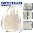 thumbnail image 3 of Mziart Cute Lunch Bag for Women, Insulated Lunch Box Tote Bag Reusable PU Leather Bento Cooler Bag for Work Office Picnic Travel (Beige), 3 of 7