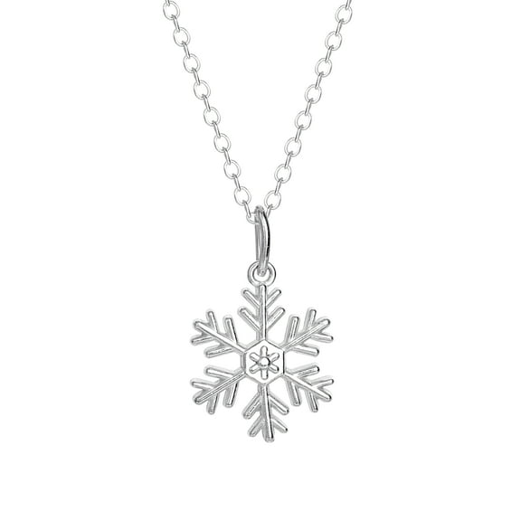 Disney Womens Frozen Necklace - Sterling Silver Necklace with Snowflake or Olaf Pendant - Frozen Jewelry Jewelry for Women