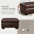 thumbnail image 6 of Roundhill Furniture Holmes Leather 2-Piece Living Room Set, Lounge Chair and Ottoman, Dark Brown, 6 of 15