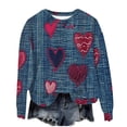thumbnail image 2 of Inverlee Women's Valentine's Day Sweatshirts Cute Love Heart Graphic Sweatshirts Casual Pullover Sweater Tops Crewneck Teen Girls Long Sleeve Tops for Women, 2 of 4