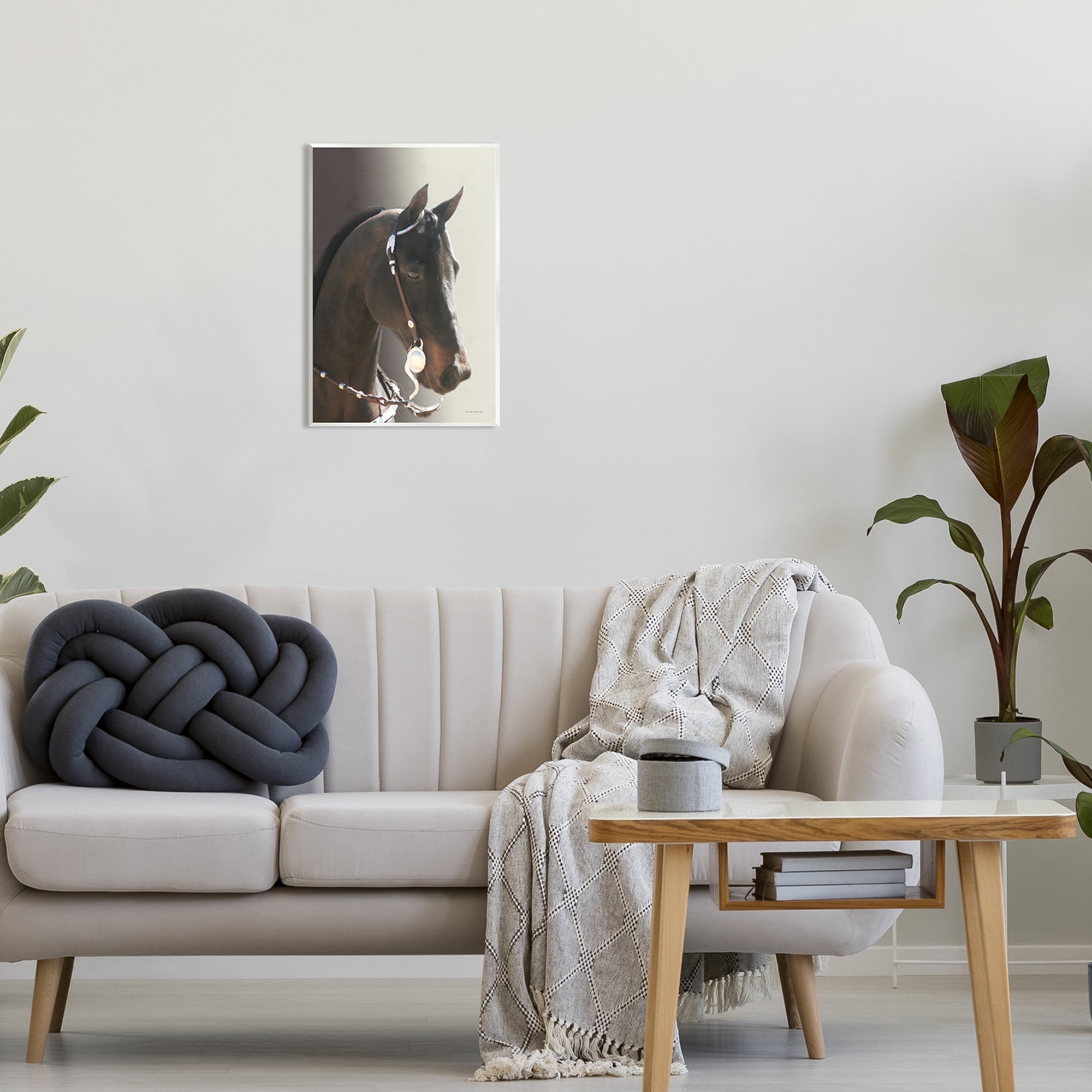Stupell Industries Horse with Bridle Animals & Insects Photography Unframed Art Print Wall Art, 13 x 19