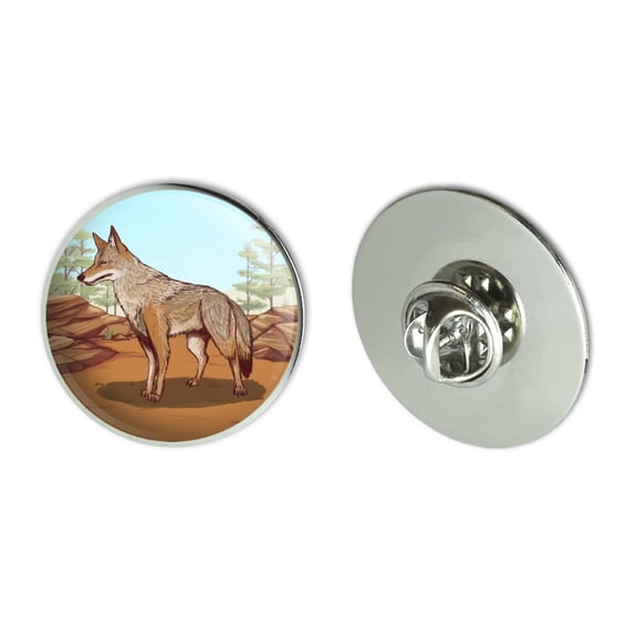 Coyote in the Wild Metal 1.1" Tie Tack Hat Lapel Pin Pinback