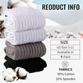 thumbnail image 3 of Slouch Socks Women 4 Pairs Knee High Scrunch Cotton Soft Knit Cushion Extra Long Socks, 3 of 14