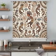 thumbnail image 4 of Boho Western Sheer Curtains 72 Inches Long, Vintage Abstract Art Ethnic Tribe Light Filering Curtains, Breathable Simi Curtain Privacy Drapes for Living Room Bedroom Lightweight Window Treatment, 4 of 9