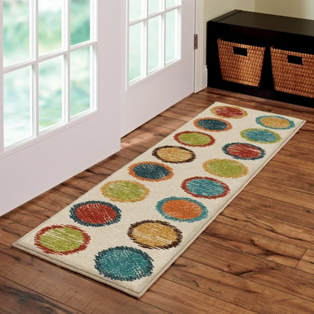 Better Homes and Gardens Shaded Circles Orange Area Rug or Runner