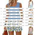 thumbnail image 3 of GILIGEGE Vacation Outfits for Women Elastic Waist Graphic Shorts and Sleeveless Tops 2 Piece Sets Hawaiian Outfits Scoop Neck Tank Tops and Beach Shorts Set Floral Short Set Bermuda Boho Shorts White, 3 of 7
