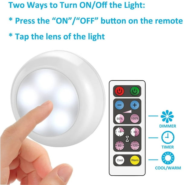Led puck light led lights battery operated with remote 2024 control wireless soft lighting
