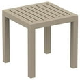 thumbnail image 1 of Compamia Table d'Appoint Carré en Résine Ocean, Gris Dove (Ensemble de 1), 1 of 5