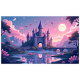 thumbnail image 2 of Enchanted Castle Backdrop Birthday Party Fairytale Banner Magical Evening Decorations Landscape Background Kids Event Celebration Photography Prop, 2 of 4