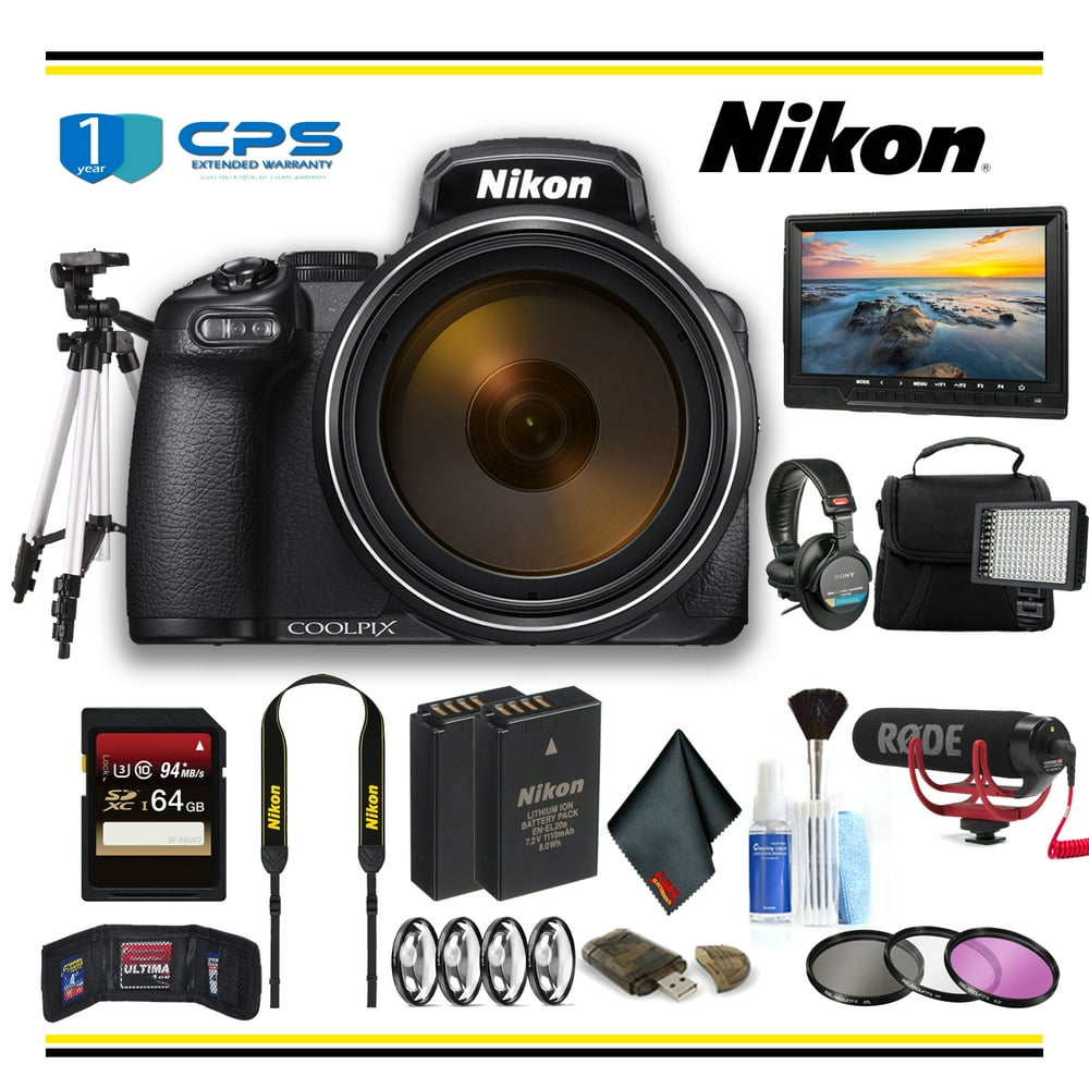 Nikon COOLPIX P1000 Digital Camera Professional Bundle W/ Bag, Extra