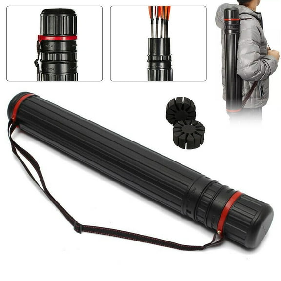 EROCK Arrow Quiver Shoulder Tube 12-24 PCS Arrow Archery Case Quiver   2 EVA Foam Hold