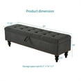 thumbnail image 7 of Miniyam 59" Storage Ottoman Bench, Storage Chest, Foot Rest Stool, Bedroom Bench for Living Room, Bedroom, Gray, 7 of 7