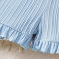 thumbnail image 6 of TOWED22 Toddler Infant Adorable Summer Clothes 2 Piece Tank Top Sleeveless Tee and Shorts Sweet Sets Lovely(Light Blue,5-6 Y), 6 of 7