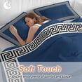 thumbnail image 5 of Navy Blue Bedding 3 Piece Duvet Cover Set California King, Black Modern Geometric Abstract Art Aesthetics Soft Microfiber Comforter Cover with Zipper Closure & Pillowcases, FadeResistant Quilt Cover, 5 of 9