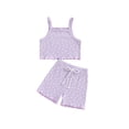 thumbnail image 2 of Aojekbee Baby Girl Summer Outfits Cute Floral Print Sleeveless Cami Tops + Shorts Set Infant 2Pcs Clothes, 2 of 10