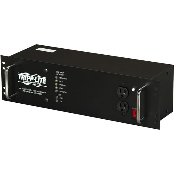 Tripp Lite 2400W 3U Rack Mount Power Conditioner, AVR, AC Surge Protection, 14 Outlets (LCR2400)