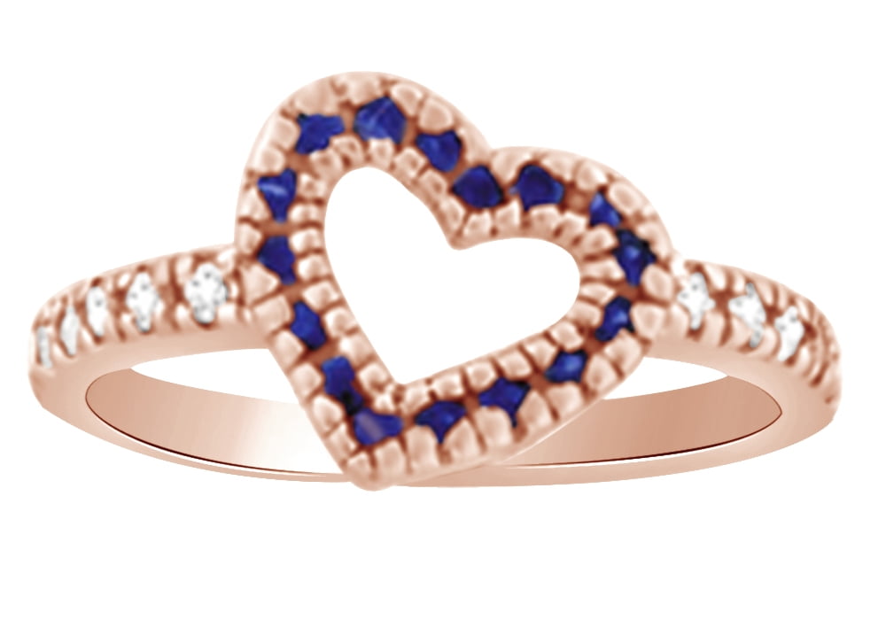10KT Yellow Gold Round Diamond Heart Love Ring 0.48 Cttw 10KT Yellow Gold Round Diamond Heart Love Ring 0.48 Cttw