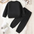 thumbnail image 5 of NOLDARES Toddler Baby Girl Clothes Cute Print Infant Long Sleeve Sweathsirt Fall Winter Outfits Kids Pullover Pants Set(Black,3-4 Y), 5 of 8
