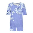 thumbnail image 6 of Pj Sets for Women Sale Floral Pajamas for Women Set Short Sleeve Cotton Pajamas Sets Comfy 2 Piece Sets Soft Printed Pajamas, 6 of 6