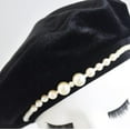 thumbnail image 6 of YooGuoGuo Women French Beret,Velvet Pearls Beret Fall Winter Vintage Beanie Hat for Ladys, 6 of 9