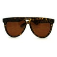 thumbnail image 1 of Flat Top Double Bridge Plastic Frame Tear Drop Aviator Sunglasses - Matte Tortoise, 1 of 4