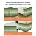 thumbnail image 5 of Sage Green Bed Skirt King Size 18" Drop Ombre Stripe Ruffled Wrap Around Bed Skirts Adjustable Elastic Bedskirt Dust Ruffle for King Size Bed, 5 of 7