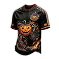 thumbnail image 2 of xunjiayanmaoyi Men's Halloween Print T-Shirt Athletic Holiday Tee Crew Neck Short Sleeve Soft Fabric S-3XL 10 Colors 1PC for Parties Daily Casual Wear Men Adults, 2 of 8