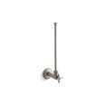 thumbnail image 2 of Kohler 7638-2MB 0.5 in. NPT Angle Supply with Stop & Cross Annealed Handle Vertical Tube - Vibrant Brushed Moderne Brass, 2 of 6