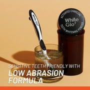 White Glo Deep Stain Removing Activated Charcoal Teeth Whitening Powder, Peppermint, Enamel Safe, 1.05 oz (30g)
