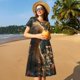 thumbnail image 4 of Balery Sunshine Butterfly Flower Bear Vestidos sueltos de manga corta para mujer, vestidos de verano 2025, vestidos casuales de corte A con vuelo., 4 of 6