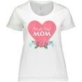 thumbnail image 3 of Inktastic World's Best Mom in Pink Heart with Flowers Women's Plus Size T-Shirt, 3 of 5