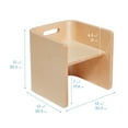 thumbnail image 3 of ECR4Kids Premium Bentwood Multipurpose Table and Chair Set, Natural, 3-Piece, 3 of 9