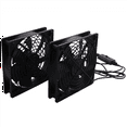 thumbnail image 4 of 3X Dual 120mm 5V USB Powered PC Router Fans with Speed Controller High Airflow Cooling Fan for Router Modem Receiver, 4 of 5