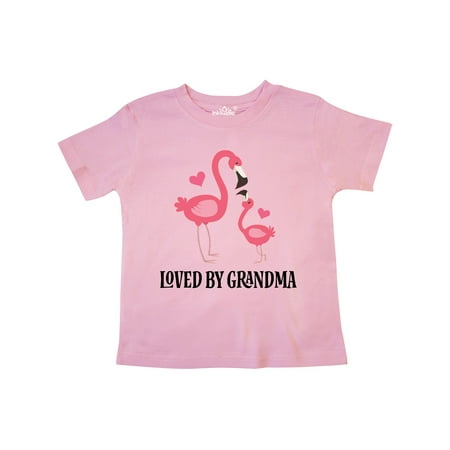 

Inktastic Grandma Loves Me Flamingo Grandchild Gift Gift Toddler Toddler Girl T-Shirt