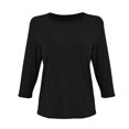 thumbnail image 1 of Playera George para Mujer, Escote Redondo, Manga 3/4 Negro Talla M, 1 of 4