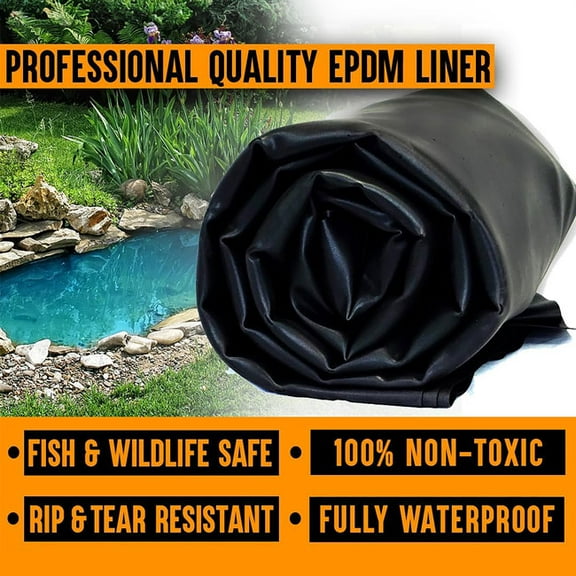 Firestone PondGard EPDM Pond Liner, 20'x20', 45 mil