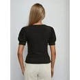 thumbnail image 6 of Square Neck Textured Fitted Blouse, 6 of 6