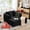 Black, variant on Oversized Chaise Lounge Sofa Bed – 60" Wide Indoor Sleeper Couch with Armrests, Throw Pillows & Charging Port – Comfortable Upholstered Living Room or Bedroom Sofa, Black