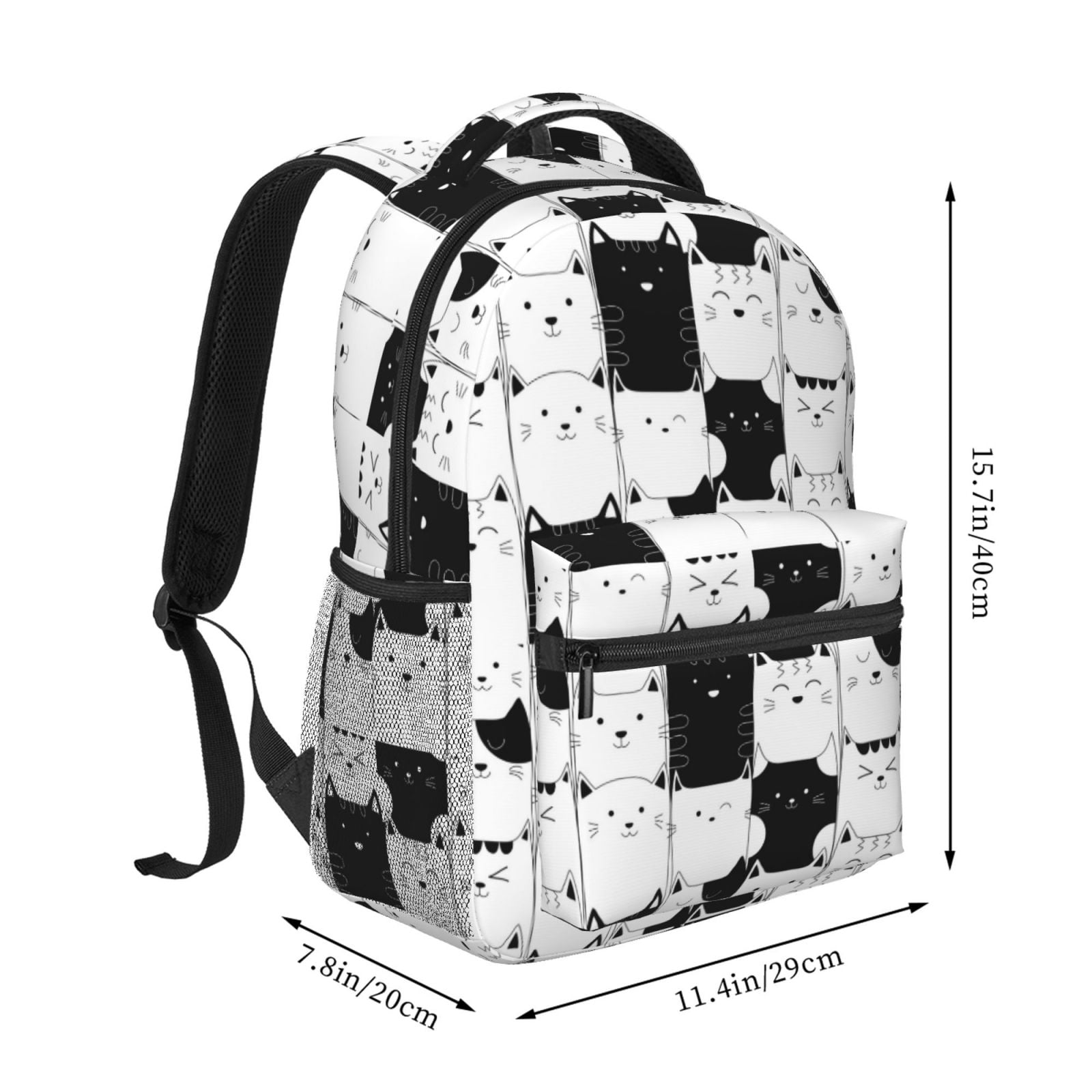 Xecao Doodle Cute Cat Backpack, a stylish and functional choice for both men and women, is the perfect basic bookbag for college, work, or travel